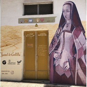 Mural retrato de Juana I de  Castilla